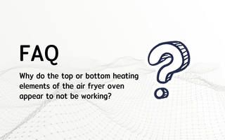Why do the top or bottom heating elements of the air fryer oven appear to not be working?