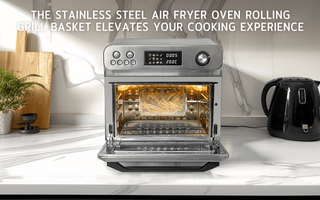 The Stainless Steel Air Fryer Oven Rolling Grill Basket Elevates Your Cooking Experience