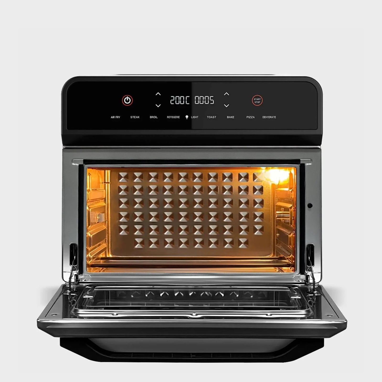 8-in-1-Luftfritteusen-Ofen, große digitale LED-Bildschirmsteuerung 