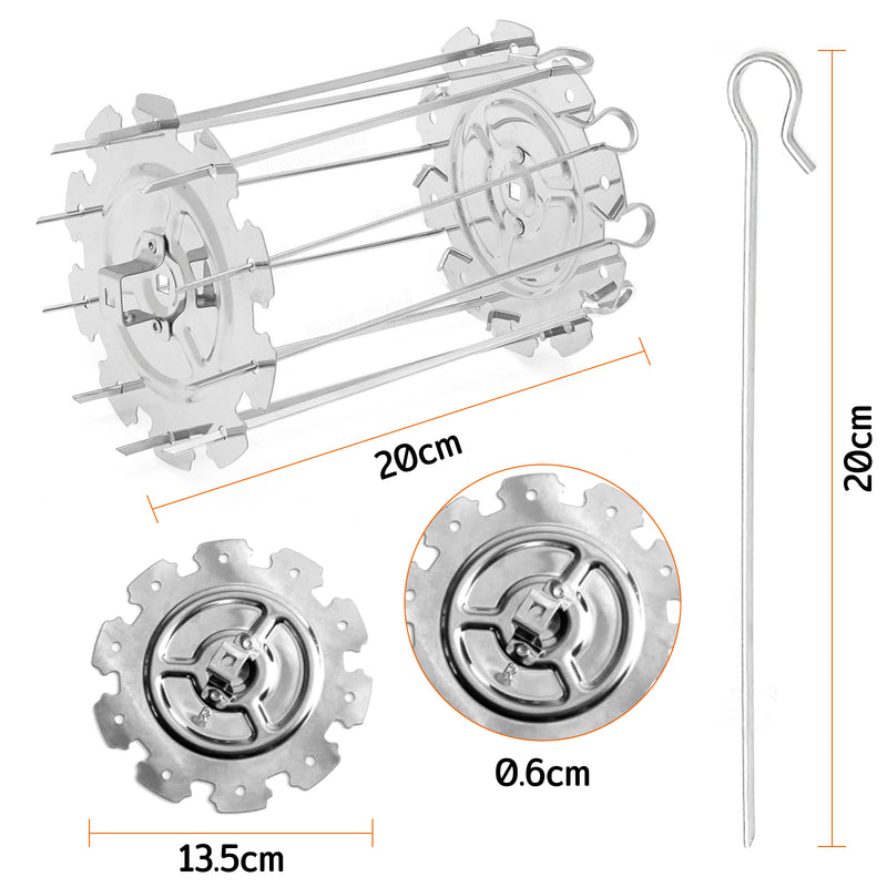HYSapientia Stainless Steel Rotating Kebab Skewers