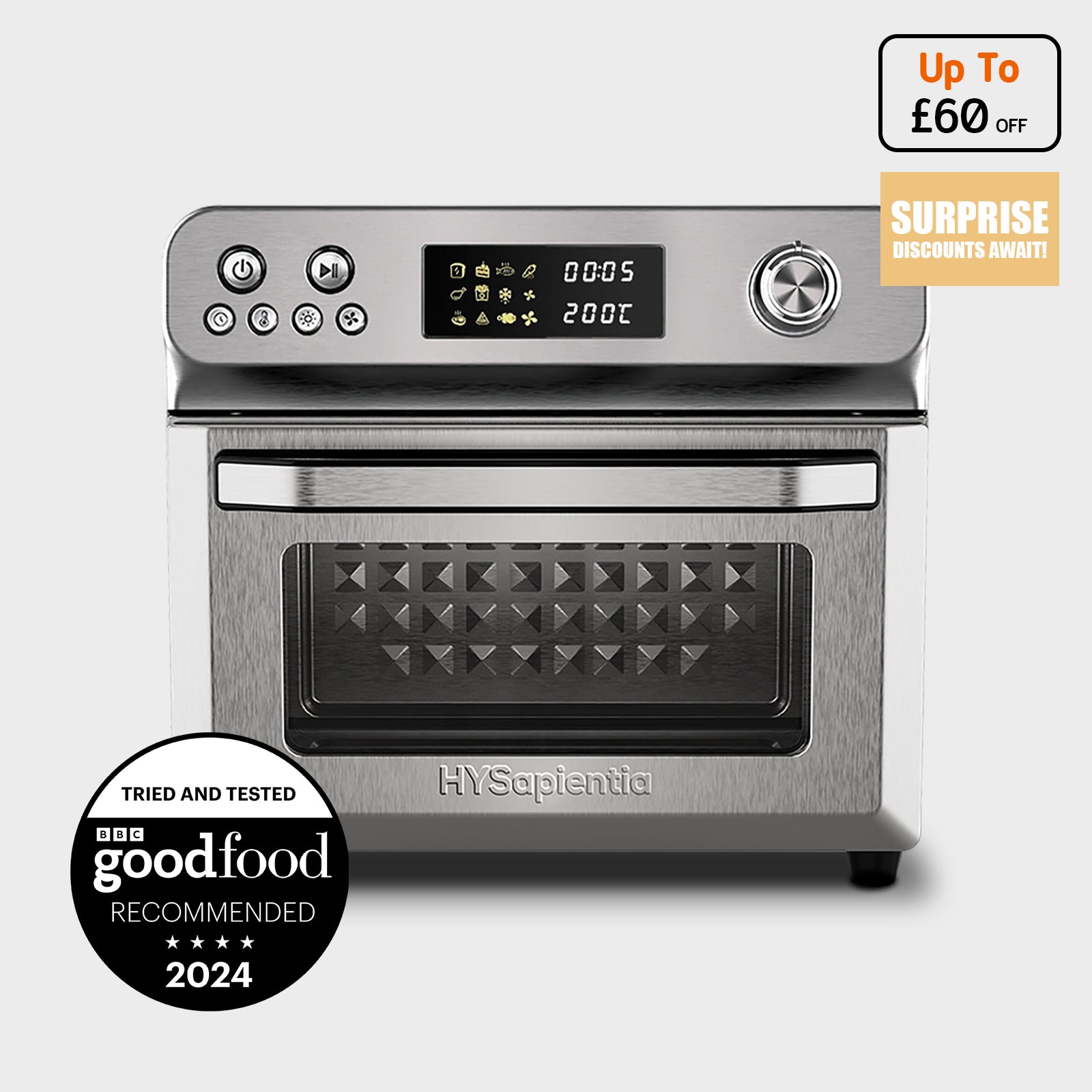 HYSapientia 24L Horno freidora de aire digital grande Horno tostador 10 en 1 